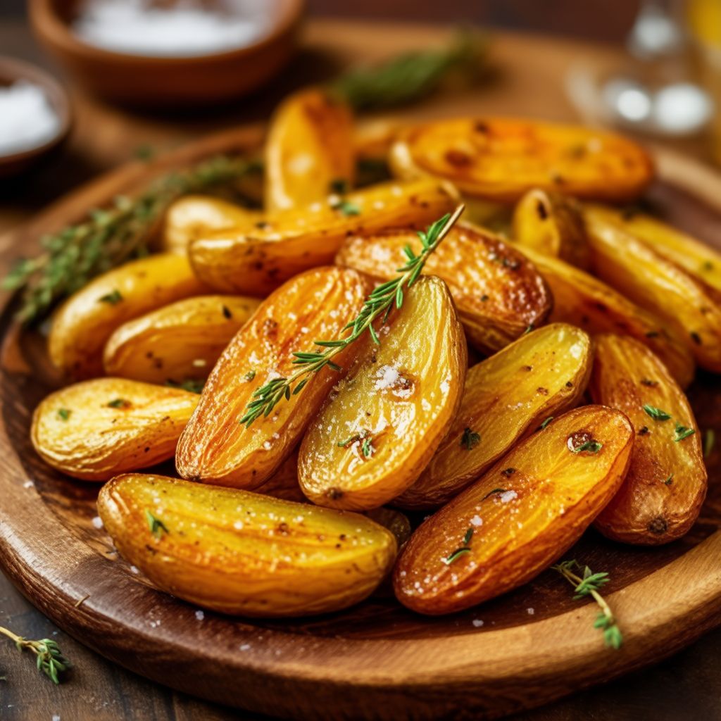 Kräuter-infused geröstete Fingerling-Kartoffeln
