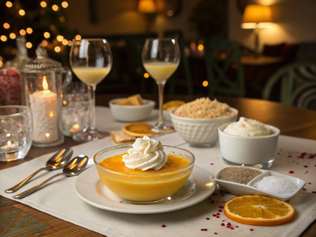 Orange Cream - delicious Dessert with Cream