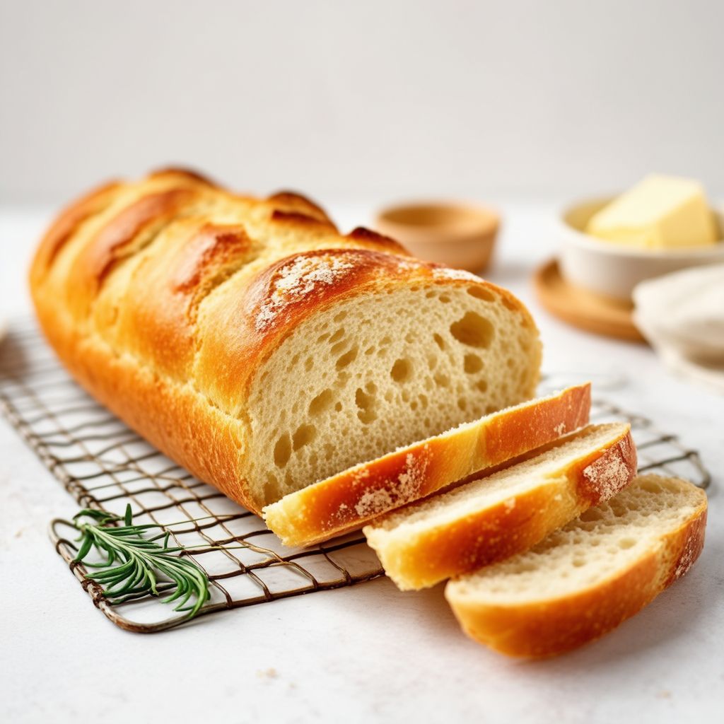 Einfache hausgemachte französische Brötchen