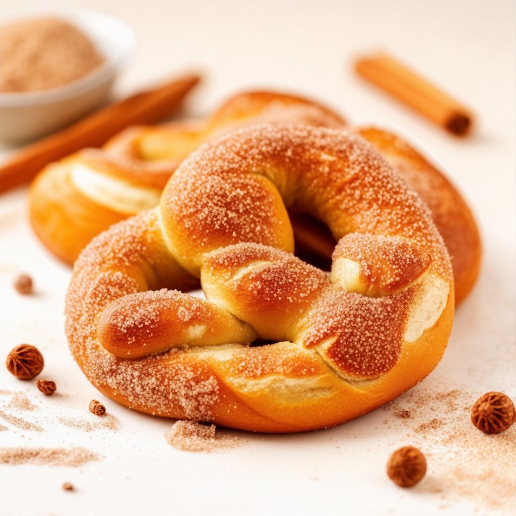 Pretzel Morbidi Fatti in Casa con Zucchero e Cannella
