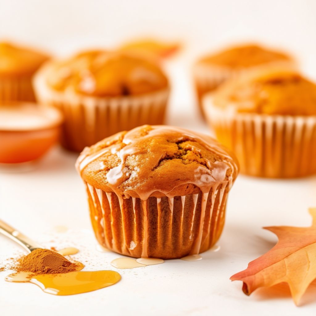 Muffin alla Zucca Senza Glutine con Glassa d'Acero