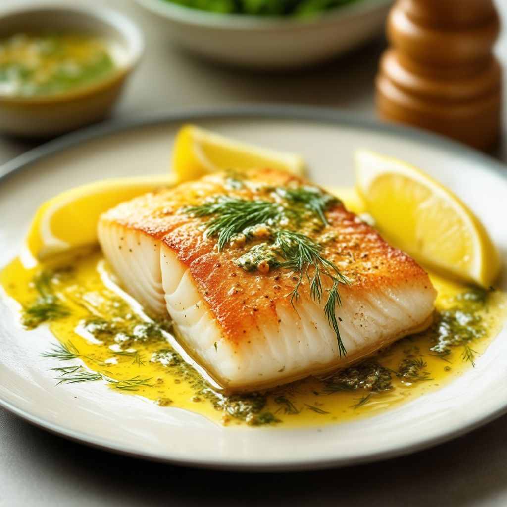 Pan-Seared White Fish with Garlic Herb Butter