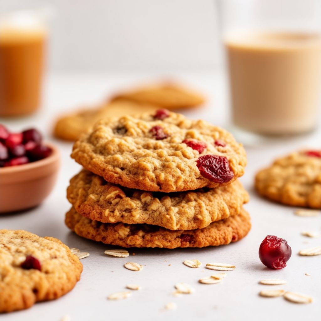 Kauzige Hafer-Cranberry-Mandel-Kekse