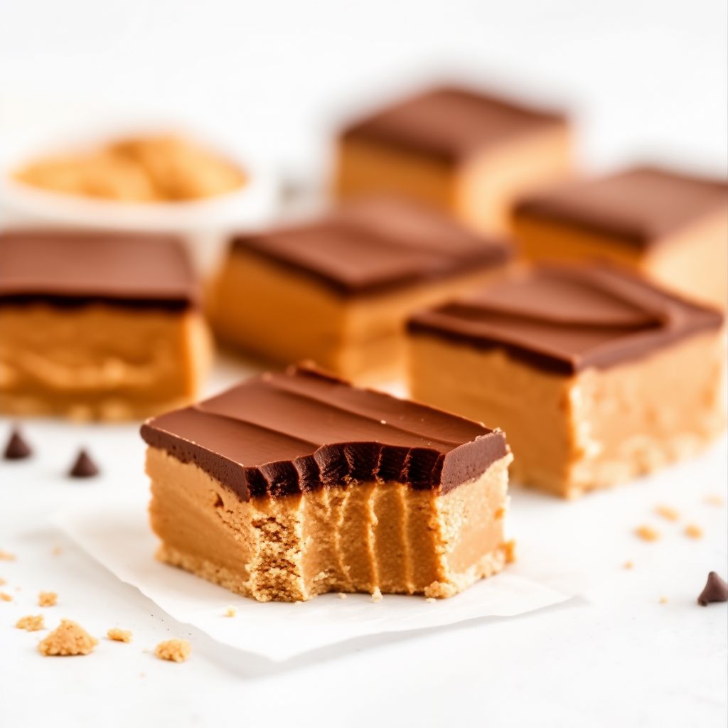 Chocolate Peanut Butter No-Bake Squares