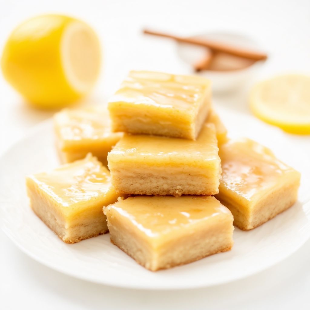 Quadrati di Banana Speziati con Glassa al Limone