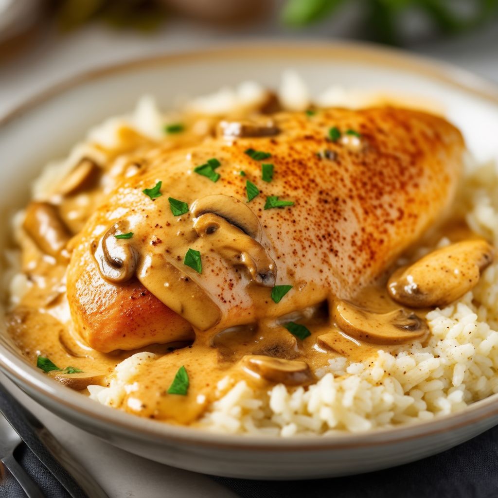 Pollo Cremoso al Forno con Riso