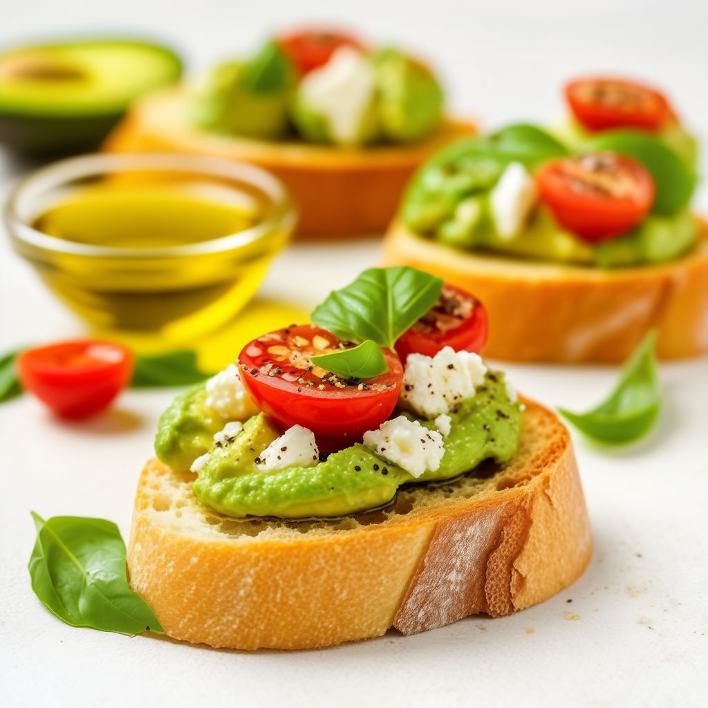 Crostini con Avocado e Pomodoro al Basilico