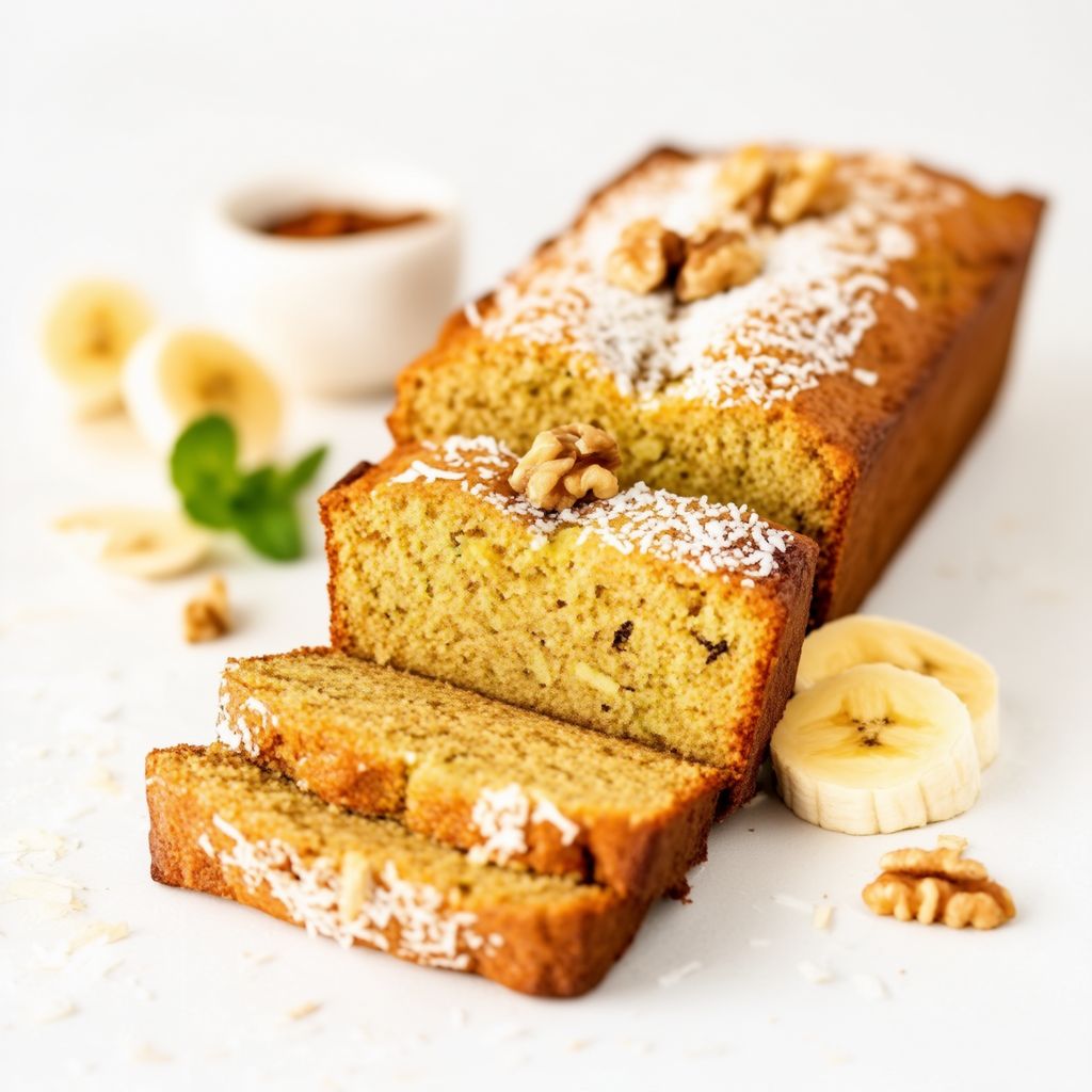 Tropischer Zucchini-Bananen-Laib