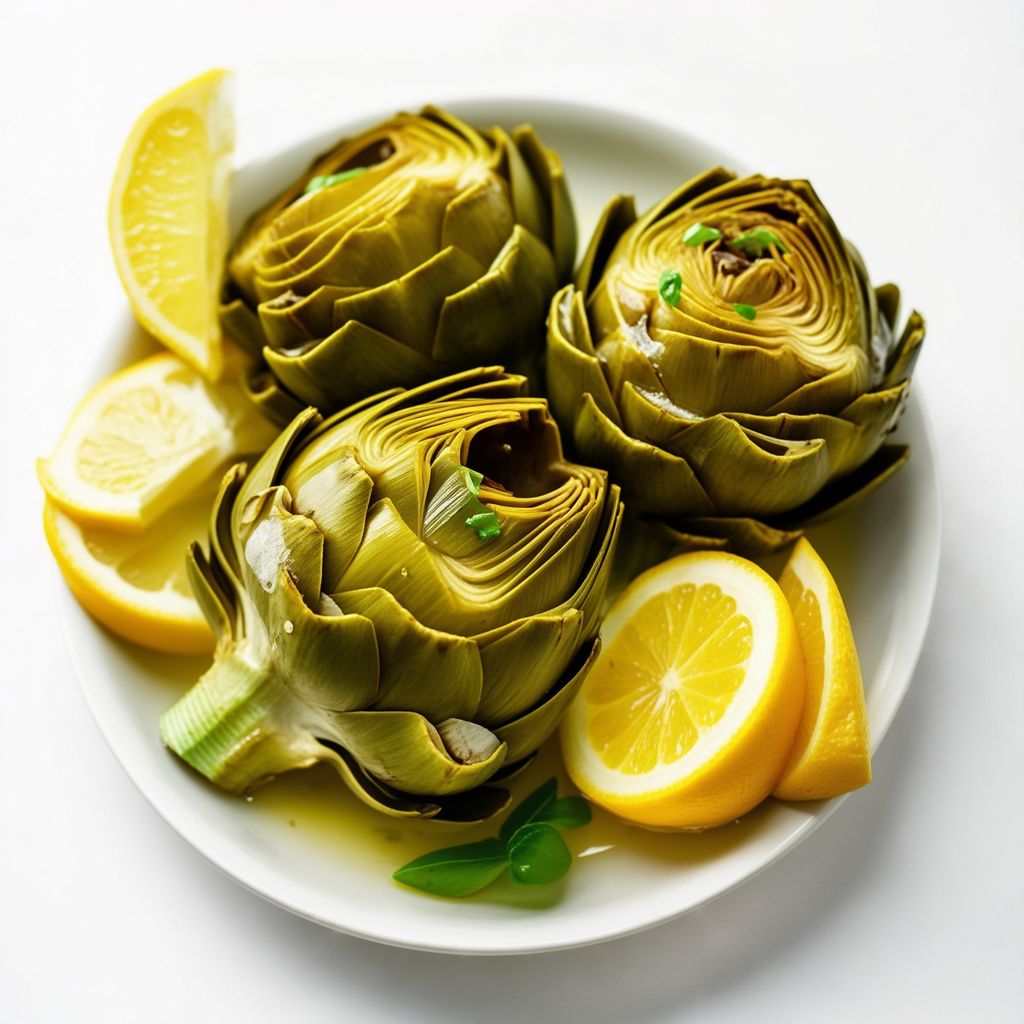 Microwave-Steamed Artichokes with Lemon Butter