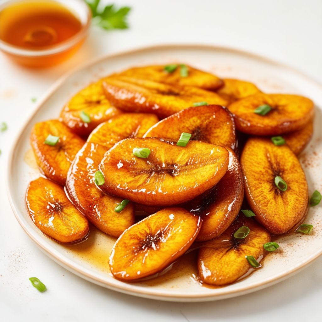 Karamellisierte Honig-Plantains mit Kräutern