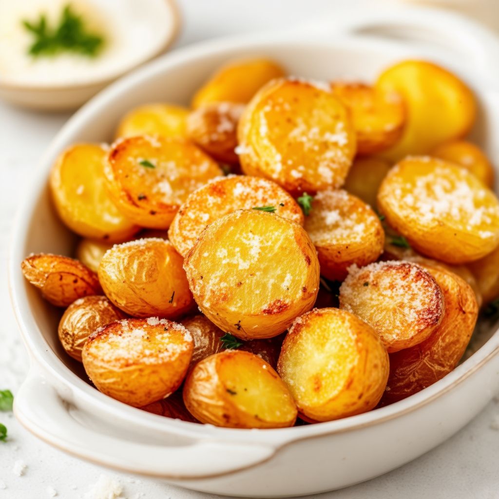 Patate Arrosto Croccanti con Parmigiano e Aglio