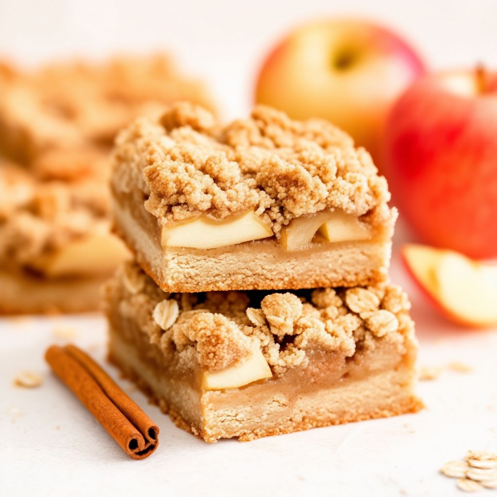 Zimt-Apfel-Crumble-Riegel
