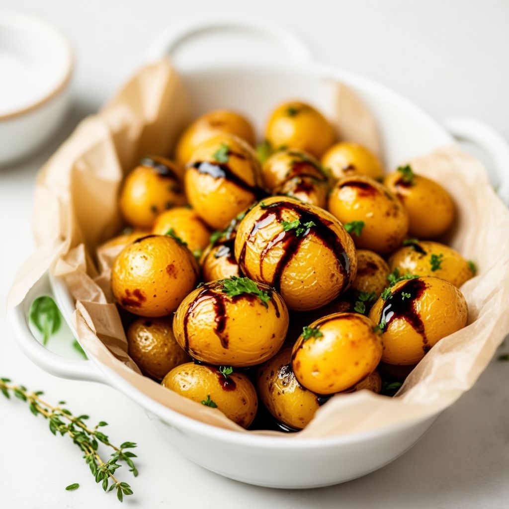 Kräuter-Baby-Kartoffeln mit Balsamico-Glasur