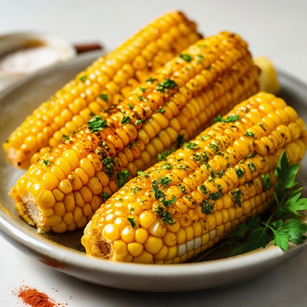 Gewürzter Gegrillter Mais mit Kräuterbutter