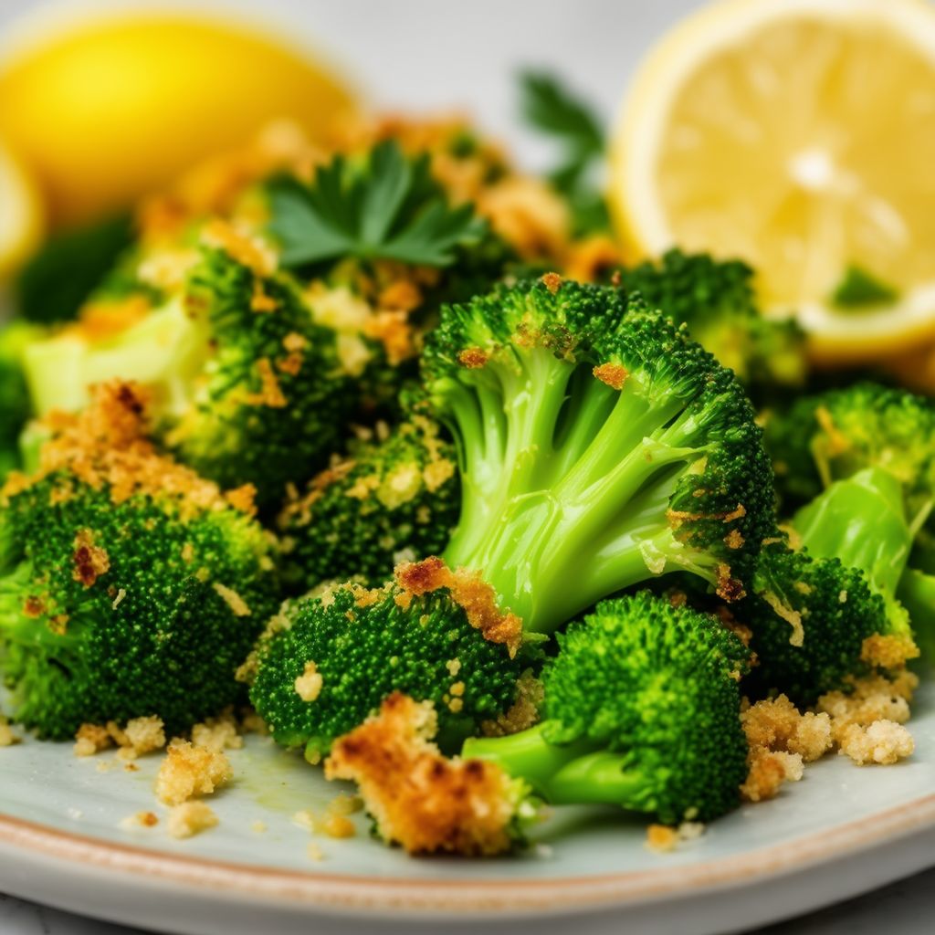 Knoblauch-Zitronen-Brokkoli mit knusprigen Bröseln