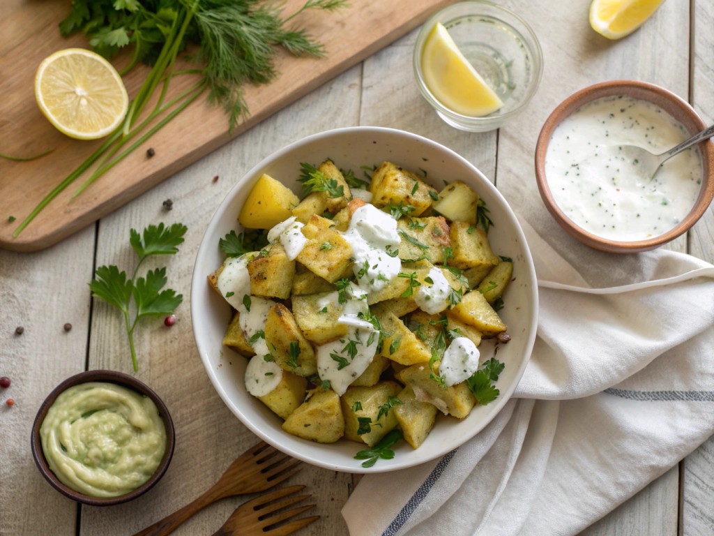 Zerdrückter Kartoffelsalat