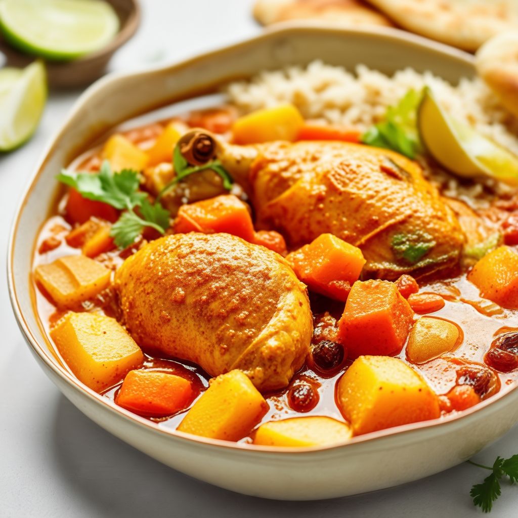 Langsame Kochhuhn-Curry-Delight