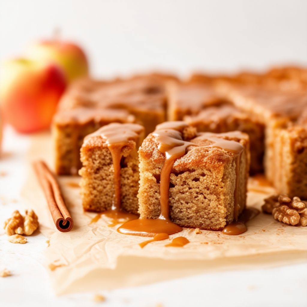 Torta di Mele Speziata d'Autunno con Salsa al Toffee Calda