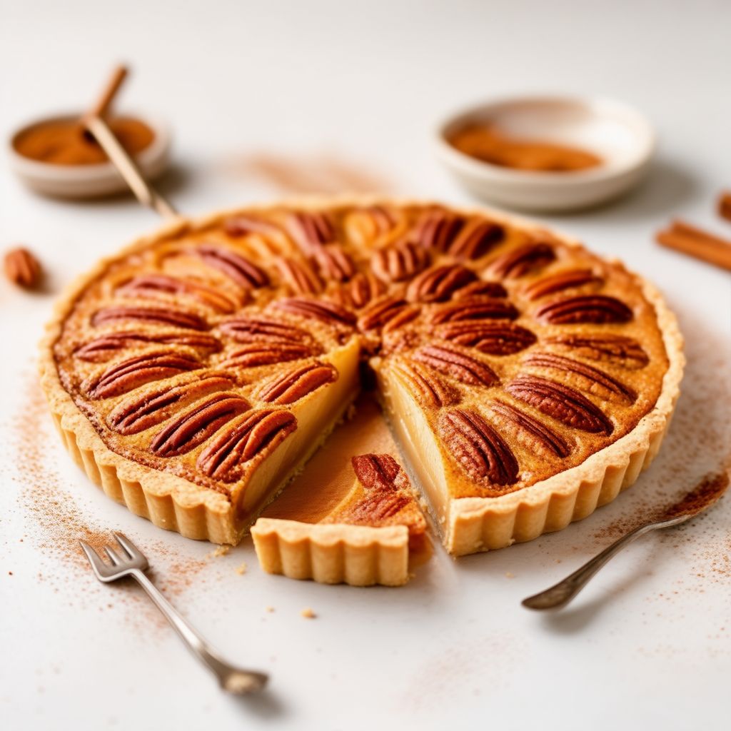 Gewürzter Apfel-Pekannuss-Tarte