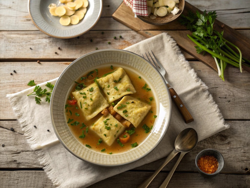 Maultaschen in Brühe