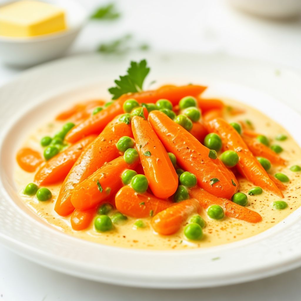 Creamy Buttered Carrots and Peas Delight