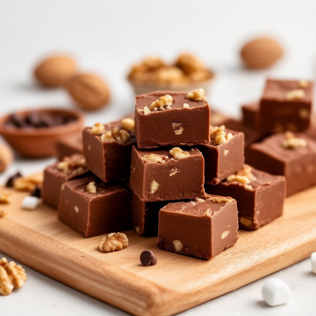 Cremige Walnuss-Schokoladen-Fudge