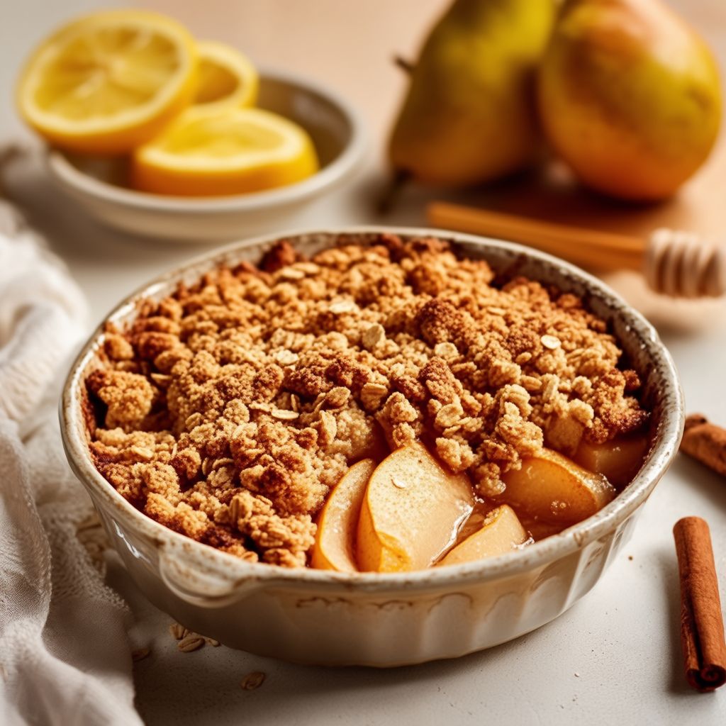 Gewürzter Birnen-Crumble