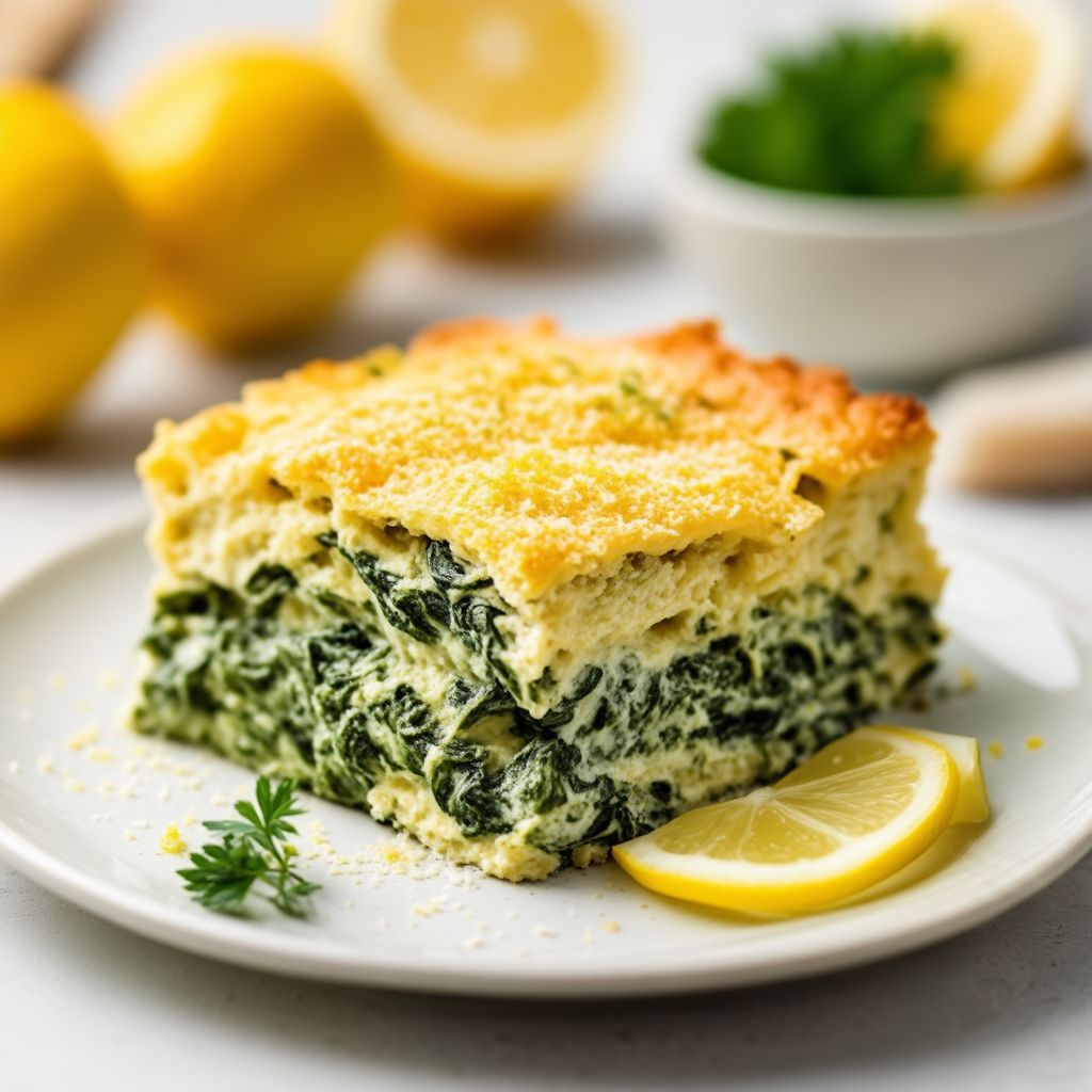 Creamy Lemon Spinach Bake
