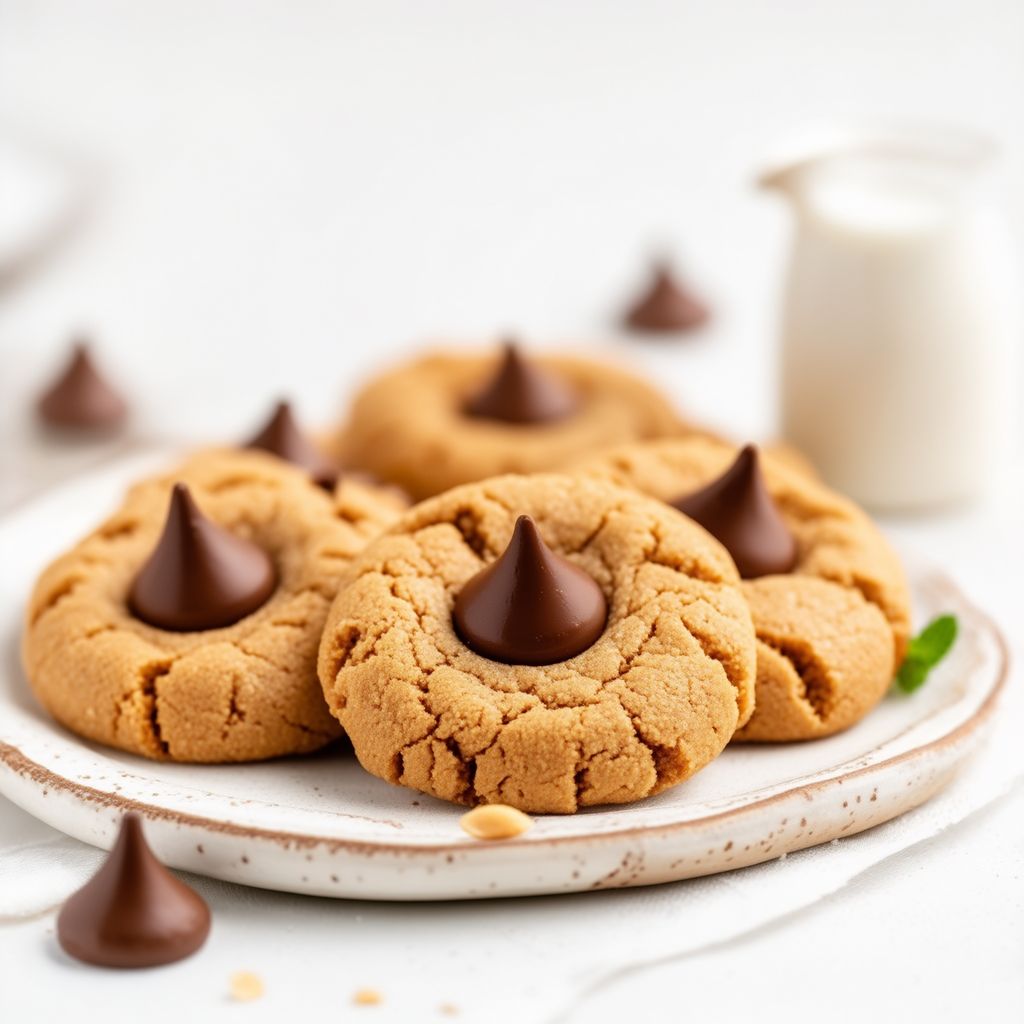 Schokoladenkuss-Erdnussbutterkekse