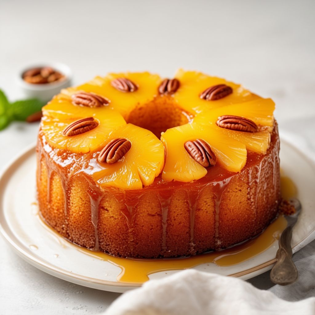 Goldene Ananas-Delight-Torte