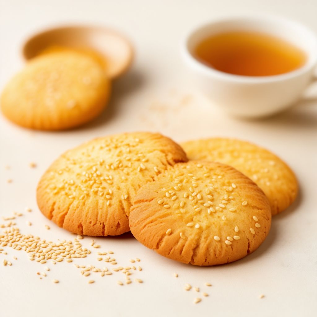 Biscotti Deliziosi al Sesamo Dorato