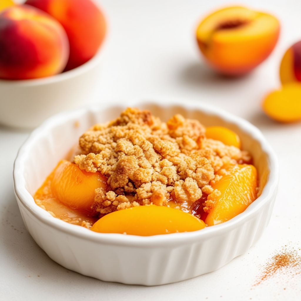 Delizia di Crumble alle Pesche Dorate