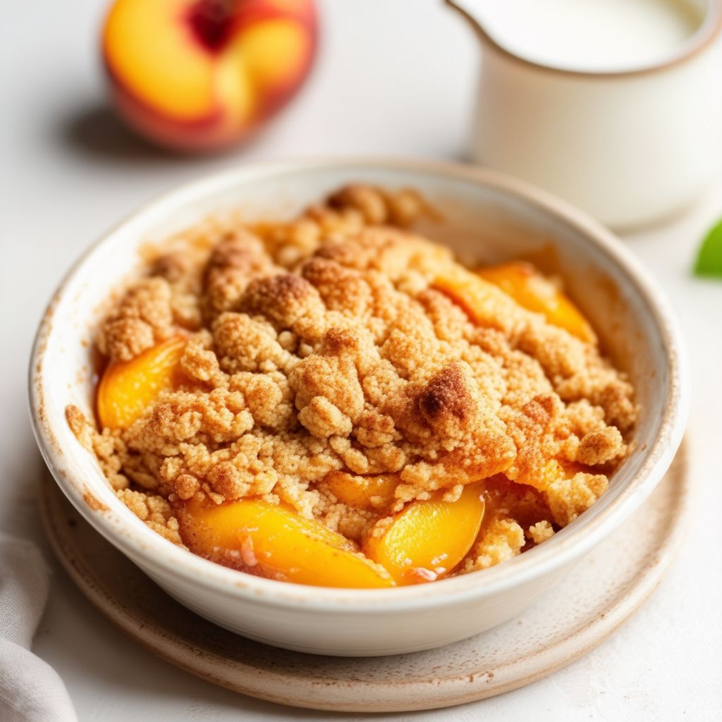 Golden Peach Crumble Delight