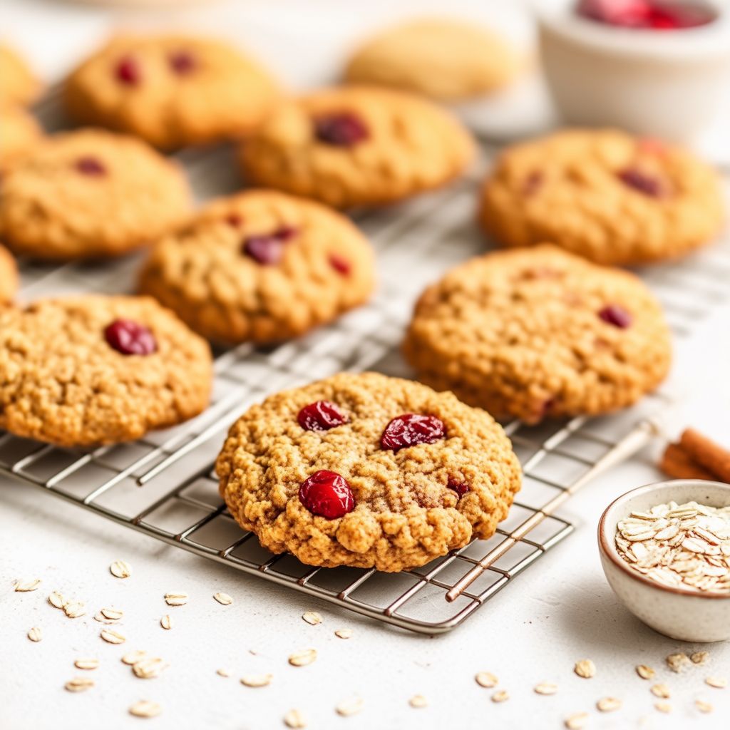 Biscotti di Avena e Mirtilli Rossi Senza Glutine
