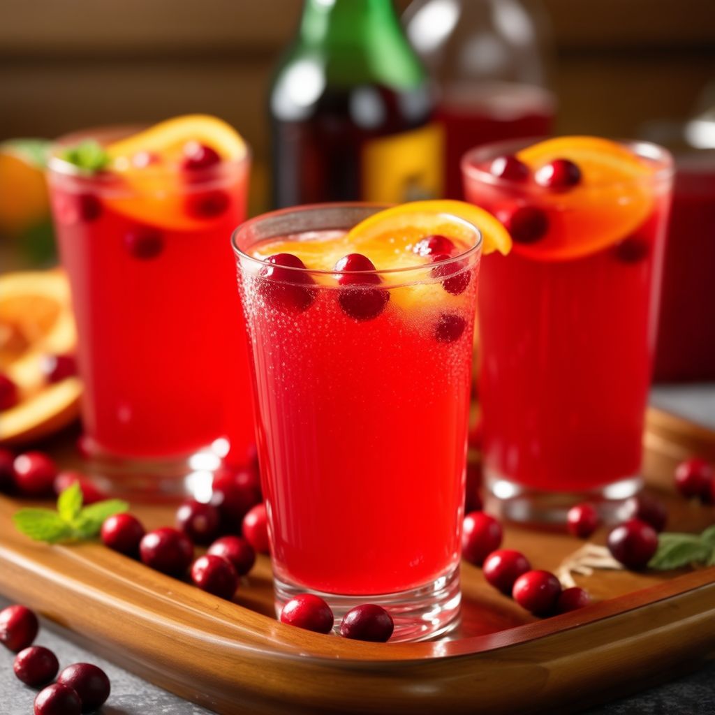 Festlicher Cranberry-Sparkle-Punsch