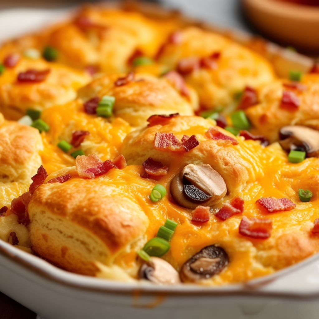 Savory Bacon and Cheese Biscuit Bake