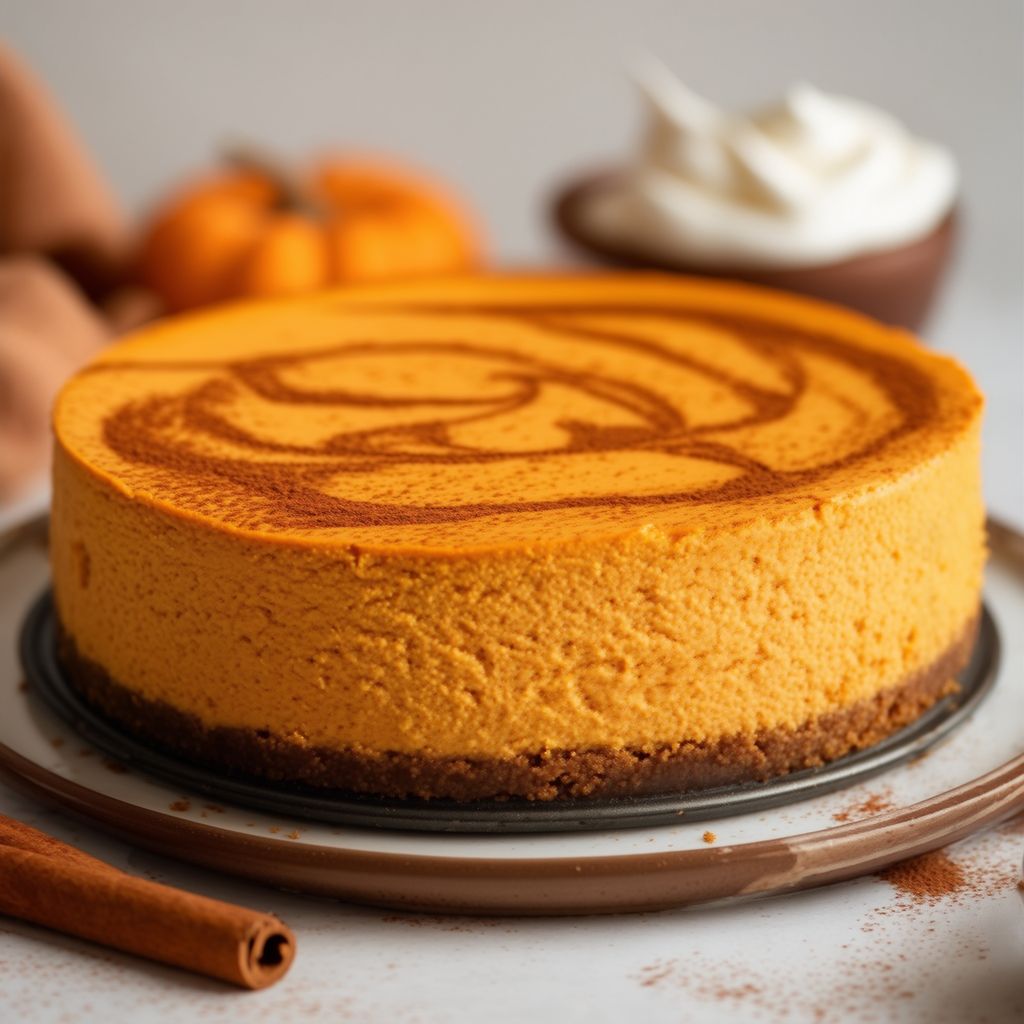 Cheesecake di Zucca con Vortice Speziato