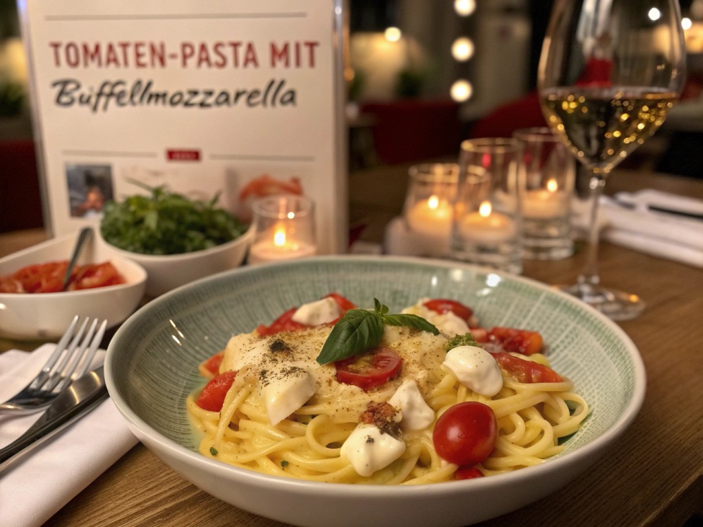 Tomaten-Pasta mit Büffelmozzarella