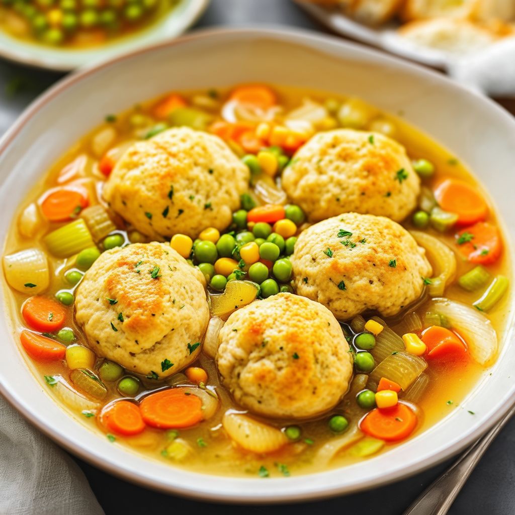 Herzhafter Hähncheneintopf mit Kräuterdumplings