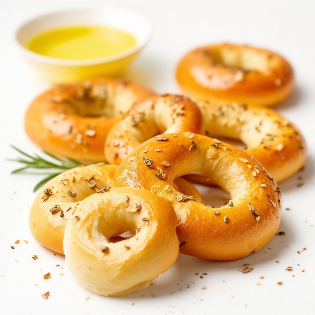 Anelli di Pane all'Olio d'Oliva Aromatizzati