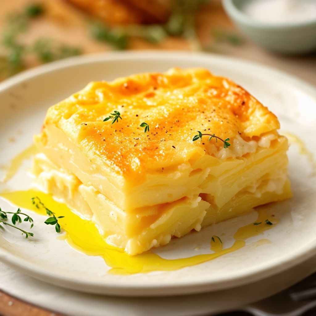 Cremiger Jarlsberg Kartoffelauflauf