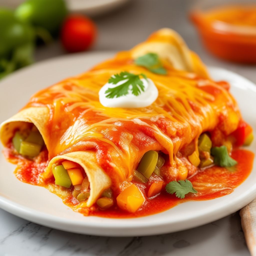 Käse-Gemüse-Enchiladas