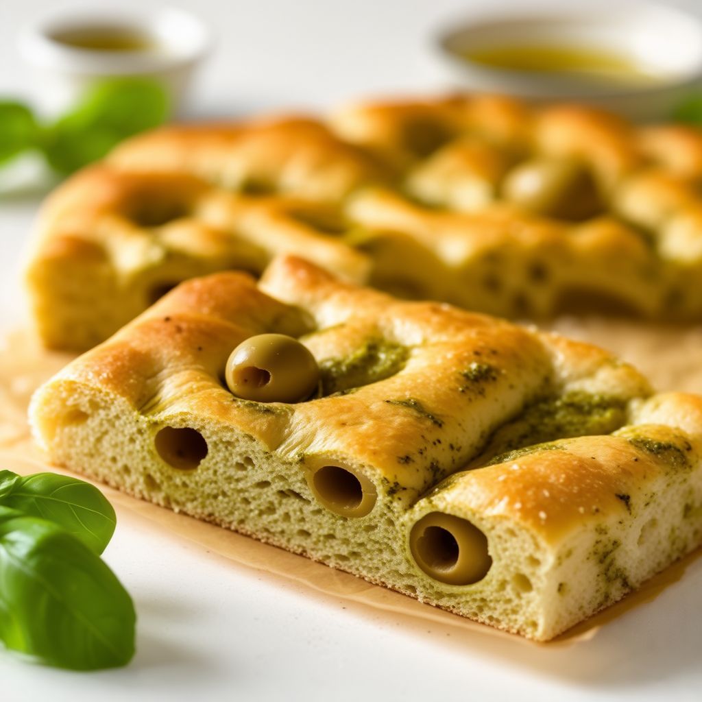 Kräuter-Oliven-Pesto-Focaccia