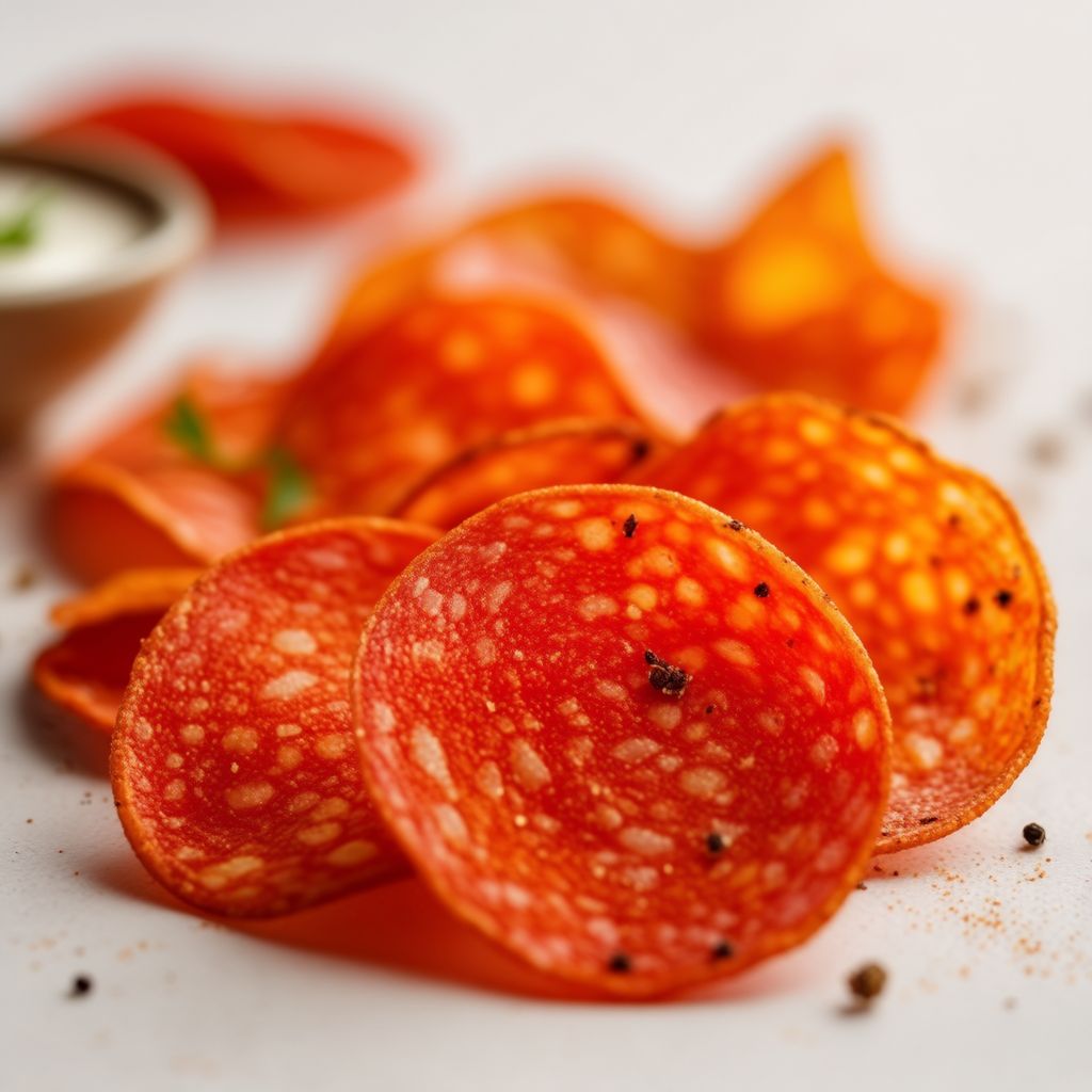Crispy Microwave Salami Chips
