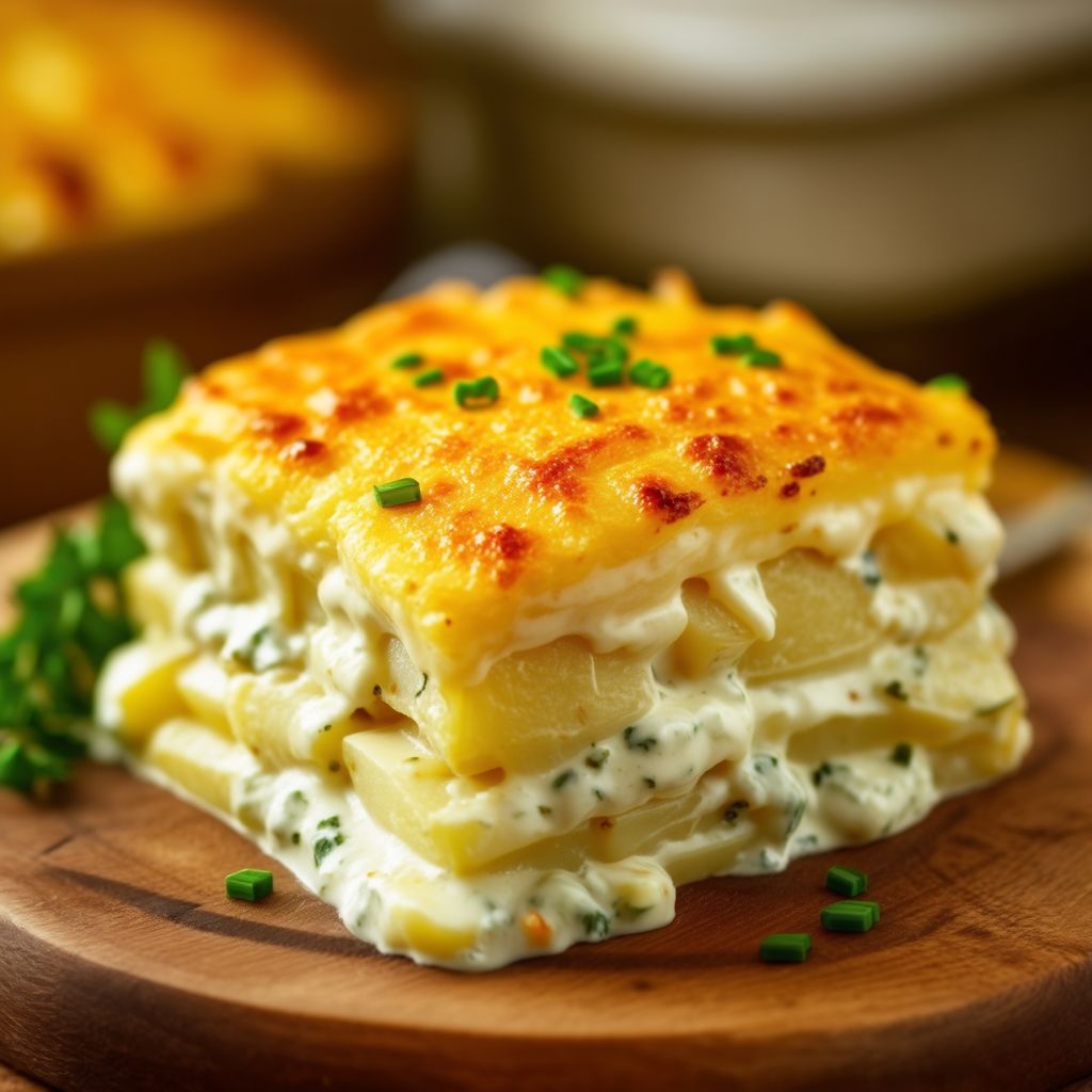 Creamy Herb Potato Bake