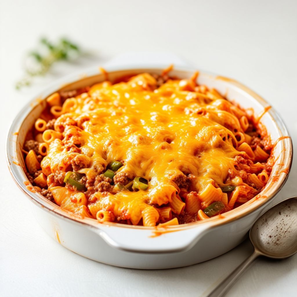 Käse-Bohnen-Pasta-Auflauf