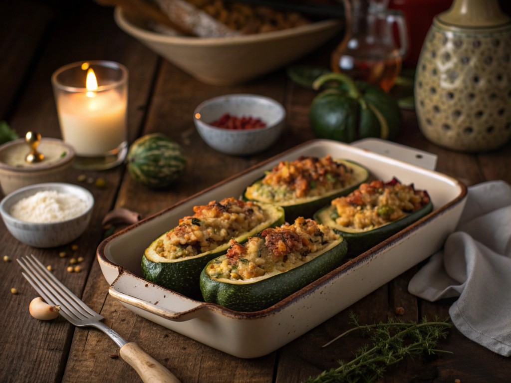 Gefüllte Zucchini