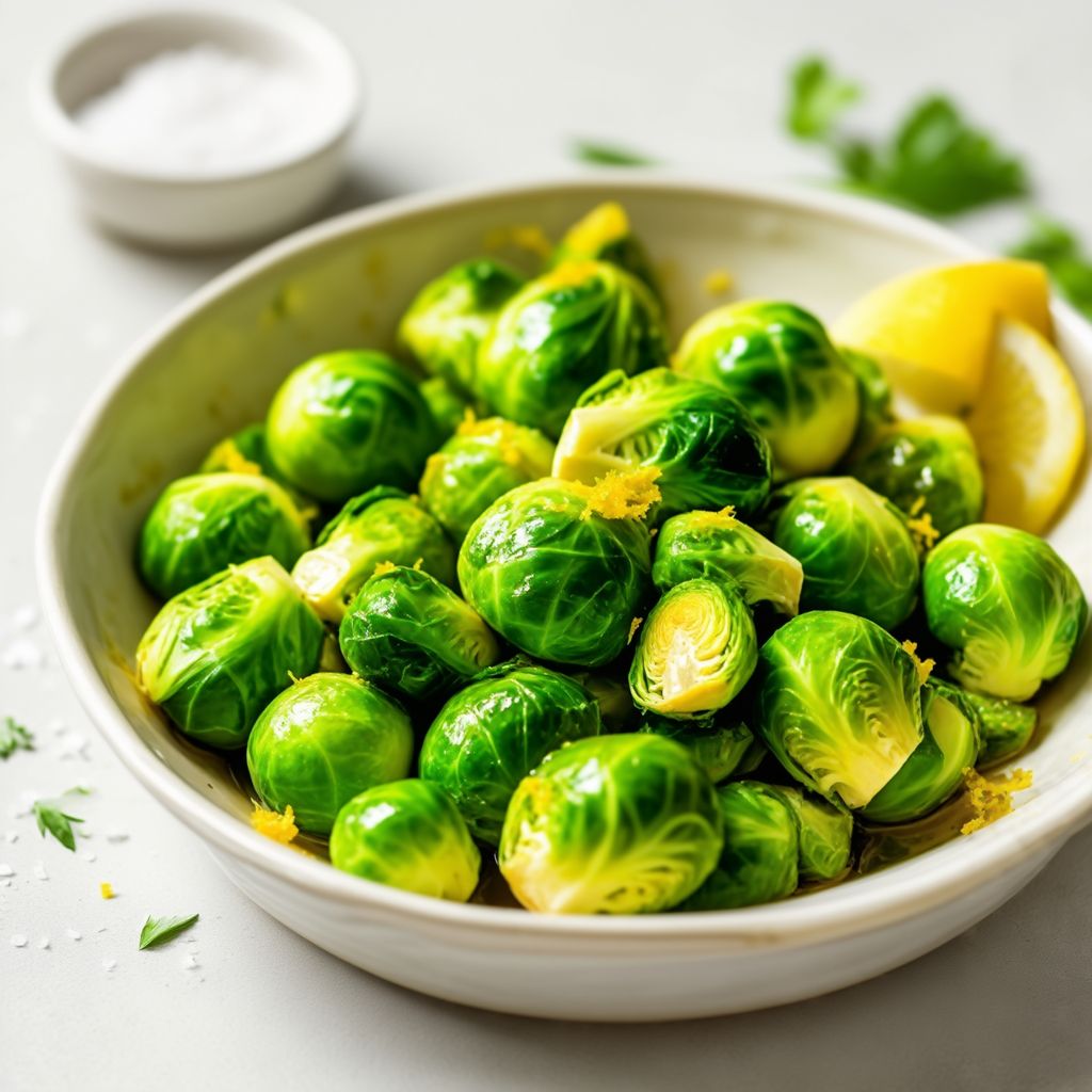 Garlic Butter Brussels Sprouts with Lemon Zest