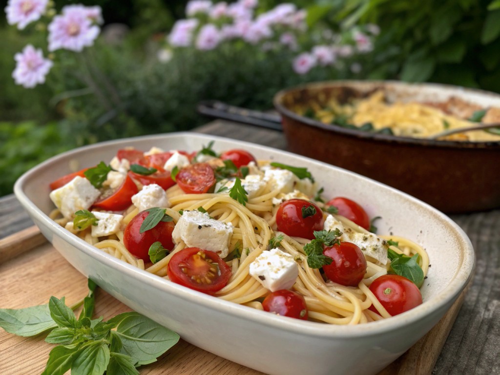 Baked Feta Pasta aus der Heißluftfritteuse