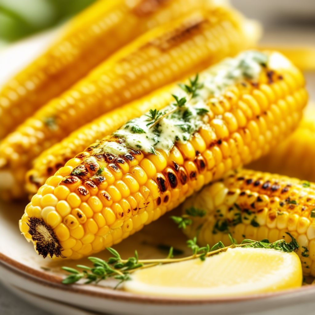Gegrillter Mais mit Kräuterbutter